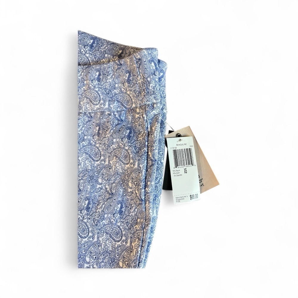 Anthropologie Capri Pants – Blue & White Paisley NWT - Picture 5 of 11